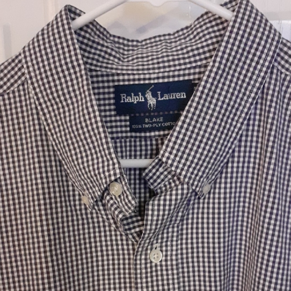 Ralph Lauren Men's Monochrome Check Shirt Size XXL